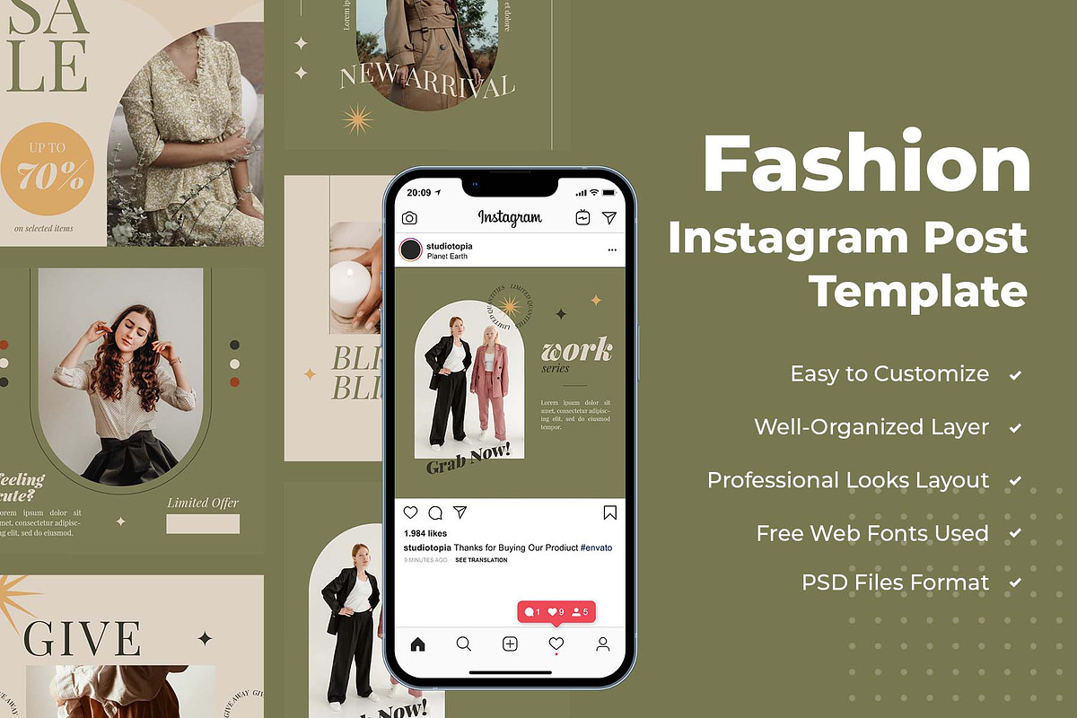 Fashion Instagram Post, a Social Media Template by edukka