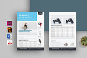 Product Data Sheet | Word & Indd, a Flyer Template by obayes (Thumbnail 1 of 7)