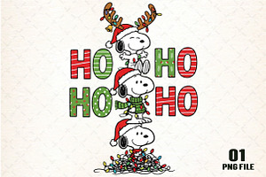 Merry Christmas Ho Ho PNG, an Illustration by DreamCafeArt