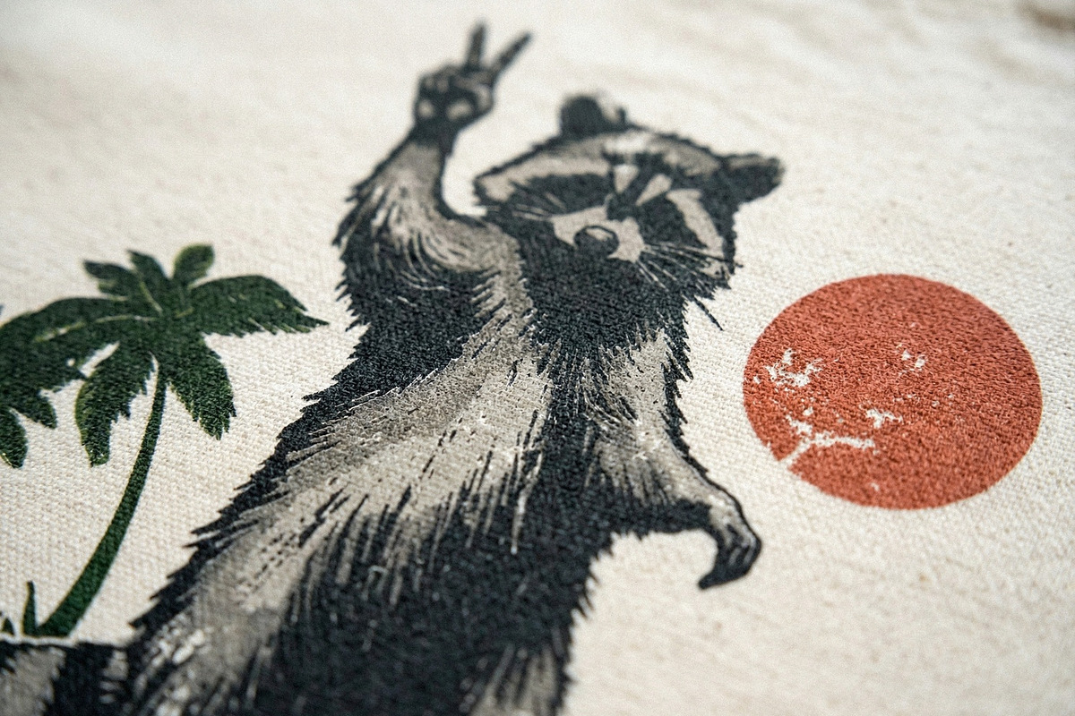 Raccoon Peace Sign PNG, Palm Tree, an Illustration by SharpMarketplace (Photo 5 of 5)