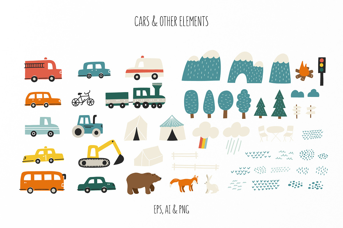 Cute Bundle. Map creator, space dino, an Object Graphic by MaNechaeva (Photo 18 of 22)