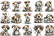 Whimsical Easter Dogs Clipart, an Illustration by Libby Wishes (Thumbnail 5 of 6)