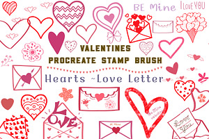 Valentines Procreate Stamp Brush