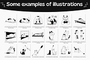 Notion style Cat & Dog Illustrations, an Animal Illustration by DaisyStudio (Thumbnail 2 of 10)
