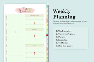 Yearly Digital Planner IPad