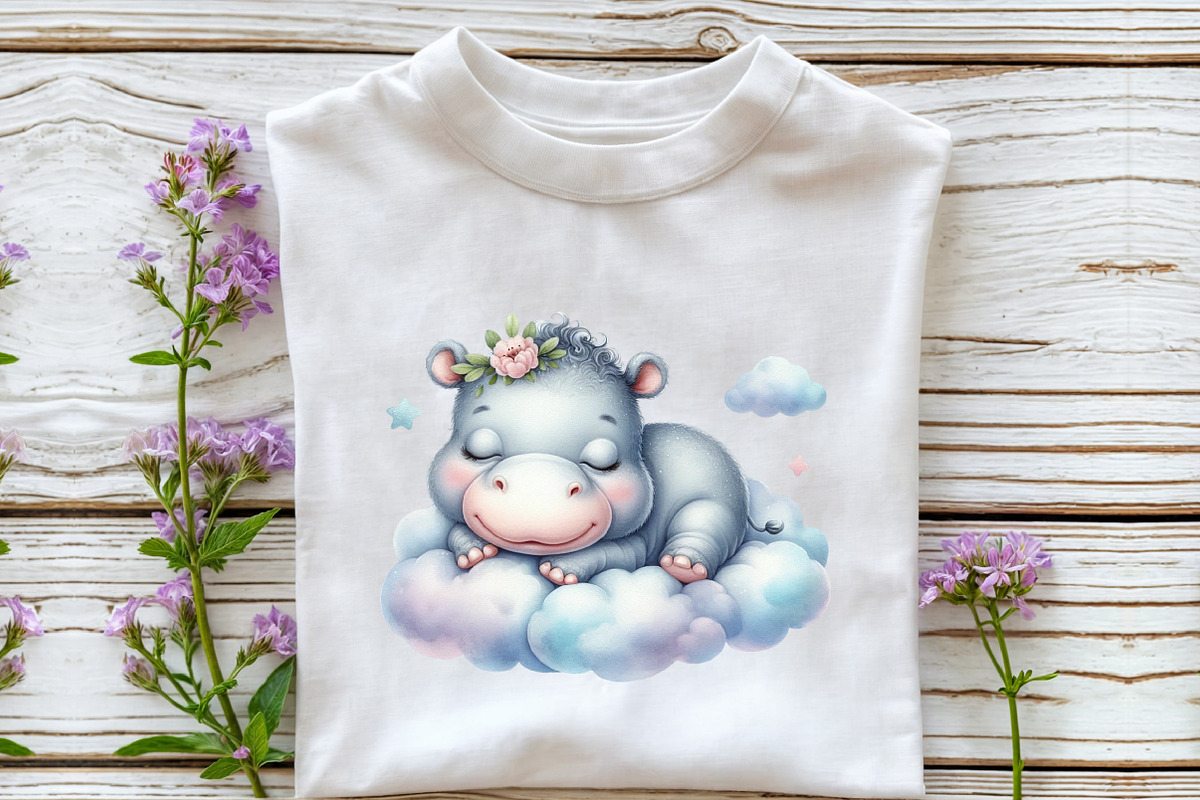 Adorable Baby Hippo Clipart, a Seasonal Illustration by Rose Art (Photo 4 of 6)