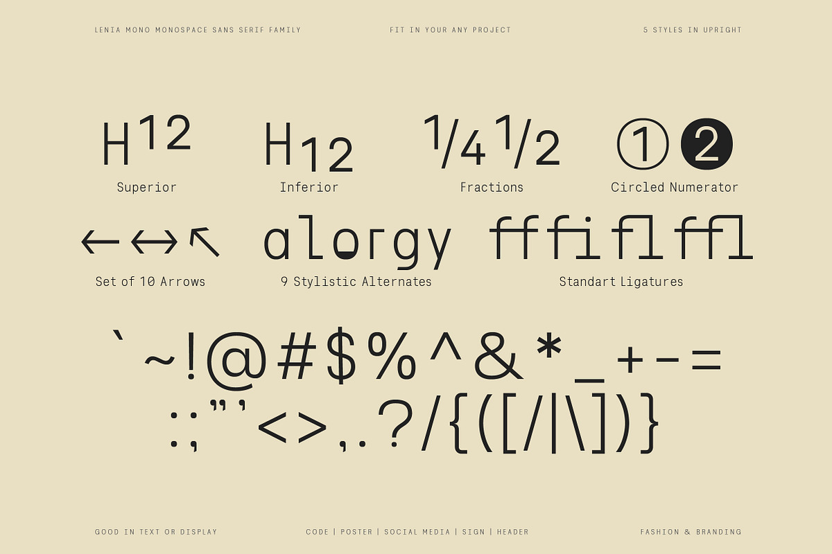 Lenia Mono | Intro 50% OFF, a Sans Serif Font by Lettertype Studio (Photo 10 of 14)
