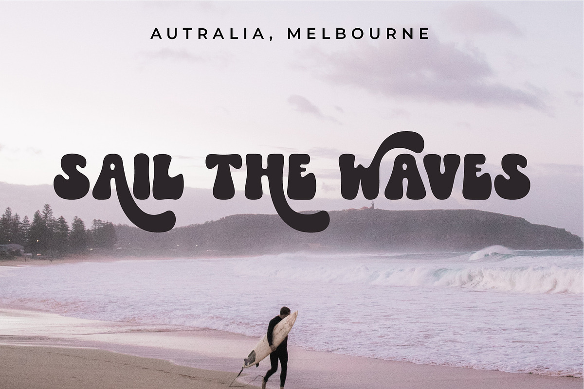 Groovy Avenue — A Groovy Retro Font, a Handwritten Font by Prestige Artsy Studio (Photo 3 of 9)