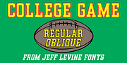College Game JNL, a Slab Serif Font by Jeff Levine Fonts (Thumbnail 1 of 5)
