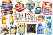 Whimsical Back to School Clipart, an Illustration by Sublimation Artist (Thumbnail 1 of 6)