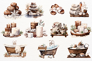 Winter Spa Watercolor Clipart Bundle, a Seasonal Illustration by Maysa Art (Thumbnail 5 of 6)