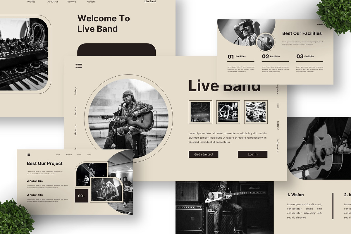 Live band - Music Google Slide preview 4