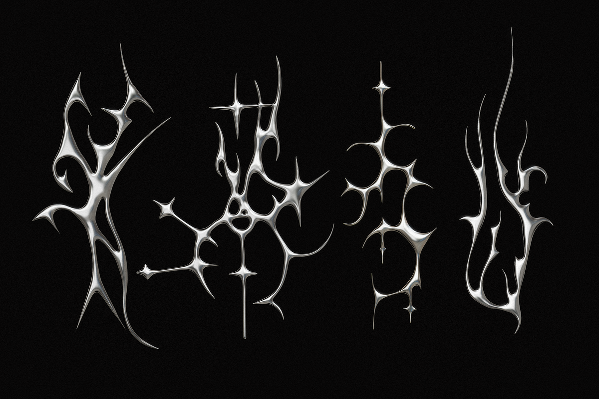 24 Cybersigilism Liquid Metal 3D PNG, an Object Graphic by GRPXSTORE (Photo 4 of 10)