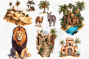 Morocco Travel clipart Set, a Decorative Illustration by ThatsDesignArt (Thumbnail 4 of 10)