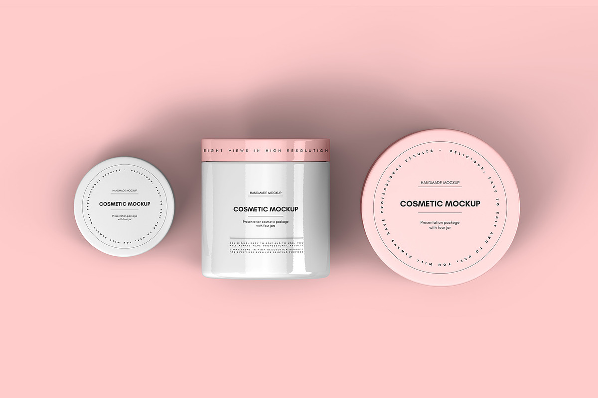 Jar Mockup v.2 - 8 views, a Packaging Mockup by Illusiongraphic (Photo 6 of 20)