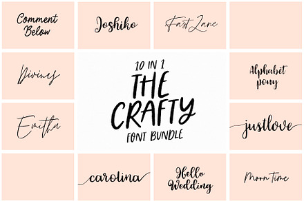-90% SALE Crafty Font Bundle