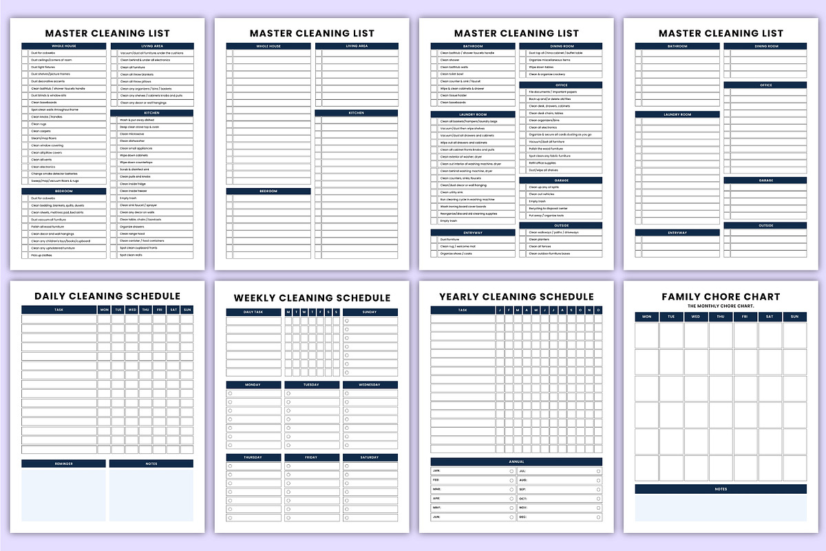 2026 ADHD Cleaning Tracker Canva, a Stationery Template by Mustafiz (Photo 4 of 5)