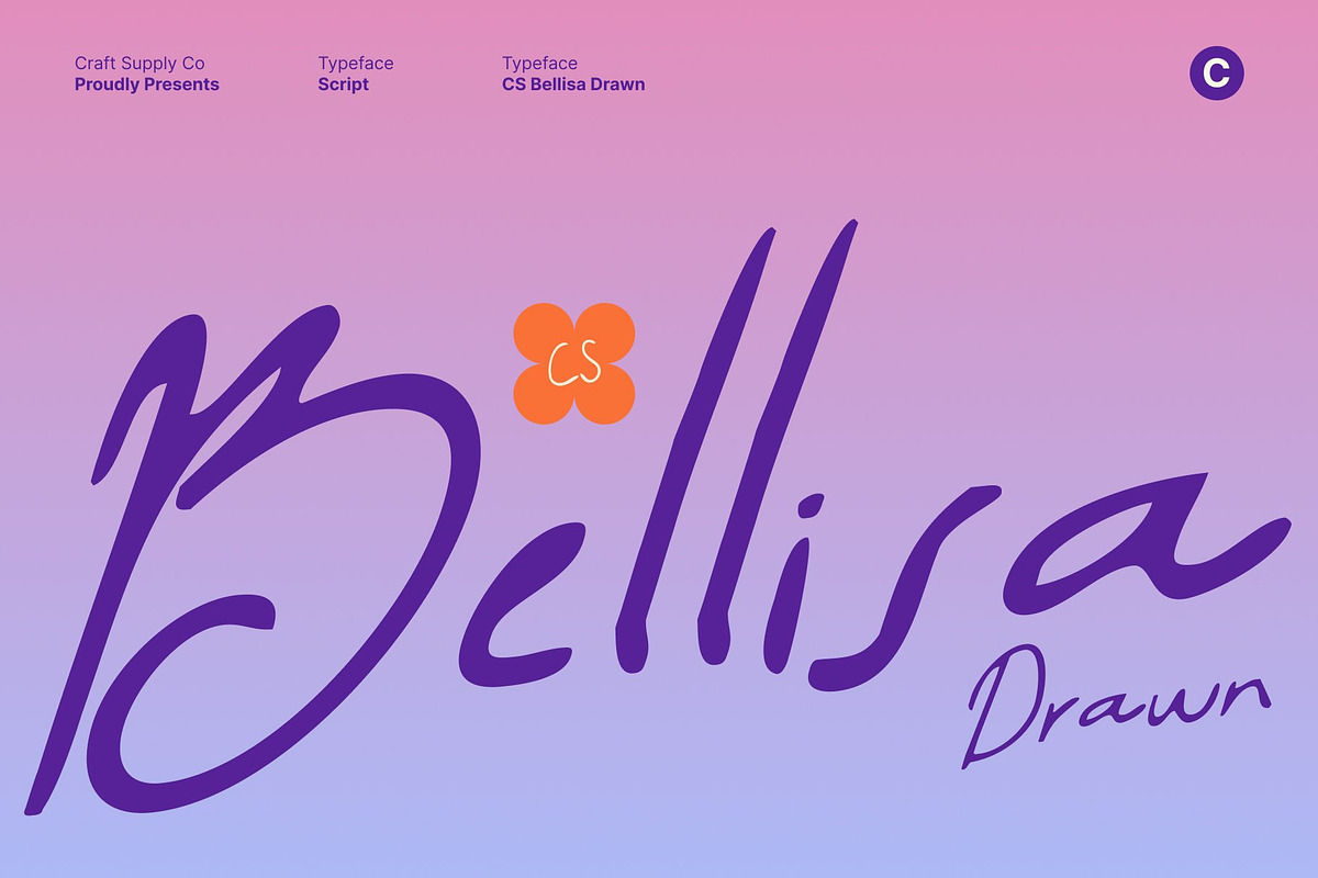 CS Bellisa Drawn, a Handwritten Font by Craft Supply Co. (Photo 1 of 8)