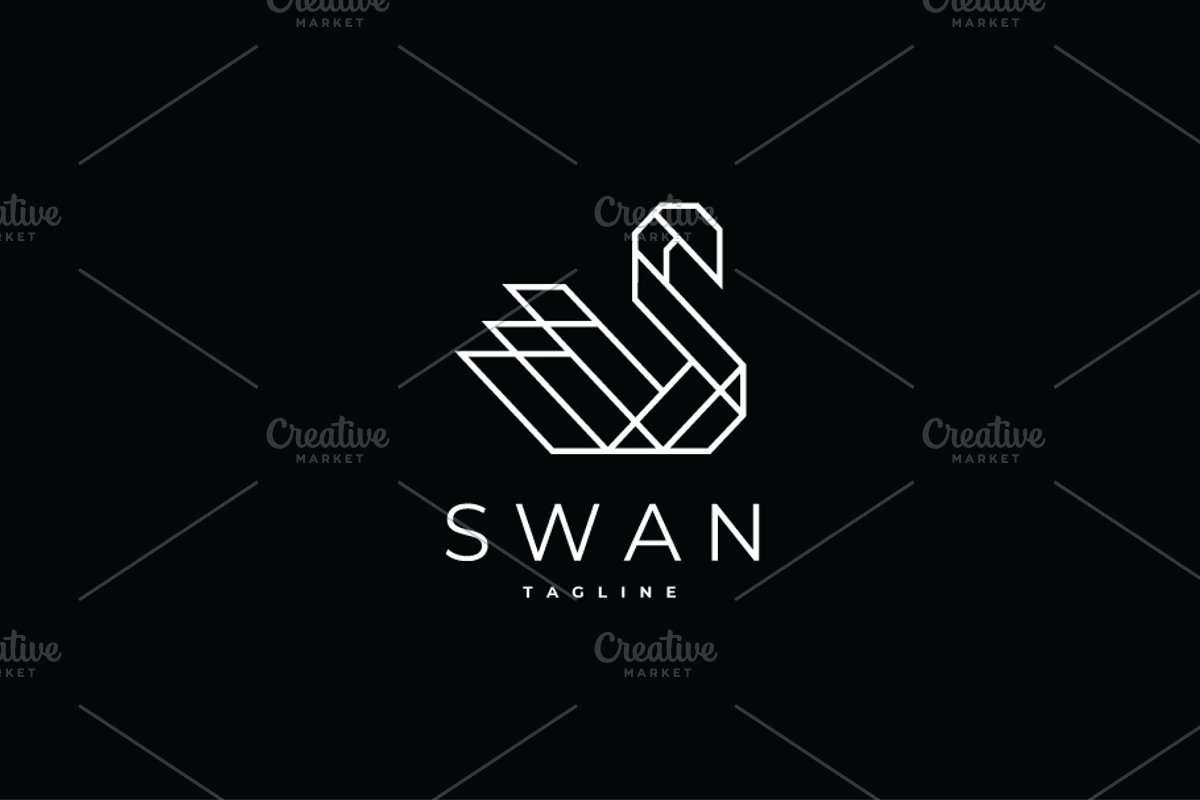 Colorful Geometric Swan Vector Logo, a Branding & Logo Template by yopie (Photo 3 of 4)