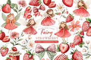 Whimsical Strawberry Girl, an Illustration by MockupWizard (Thumbnail 1 of 4)