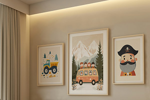 Cute Posters For Kids. Nursery Room.