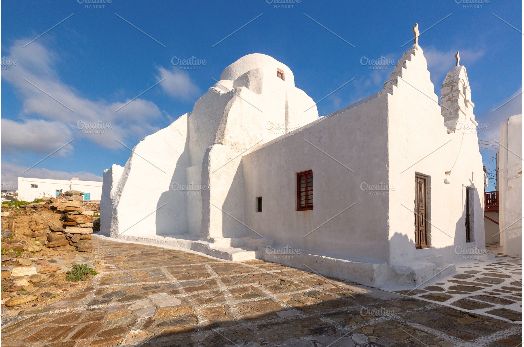 Panagia Paraportiani church in, an Architecture Photo by kavalenkava