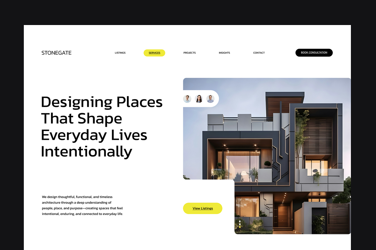 Figma Real Estate Landing Page, a Landing Page Template by Musara (Photo 3 of 6)
