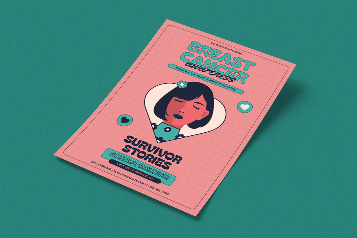 Temaso - Breast Cancer Awareness, a Flyer Template by Attype (Photo 5 of 5)
