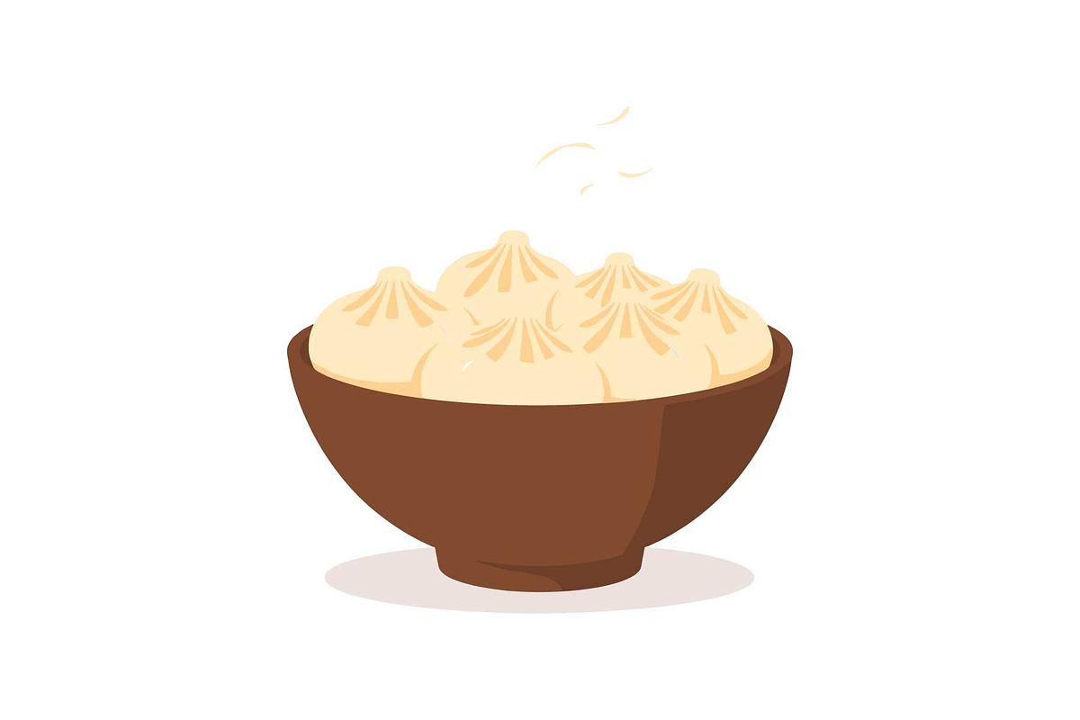Steamed Dumpling Bowl Clipart, an Object Graphic by Gfx_Store (Photo 4 of 13)
