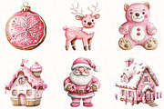 Pink Christmas Gingerbread Clipart, an Illustration by OK Design (Thumbnail 3 of 5)