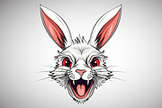 Face of Angry Bunny, an Animal Illustration by Ghagra (Thumbnail 1 of 3)