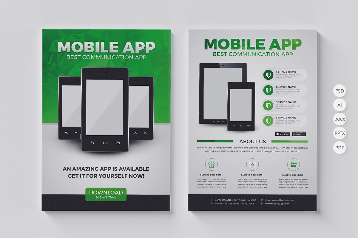 20 Corporate Flyer-Double Sided, a Flyer Template by BrochuresFactory (Photo 18 of 21)