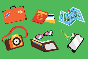 Green Travel Illustration, an Object Illustration by graphicook