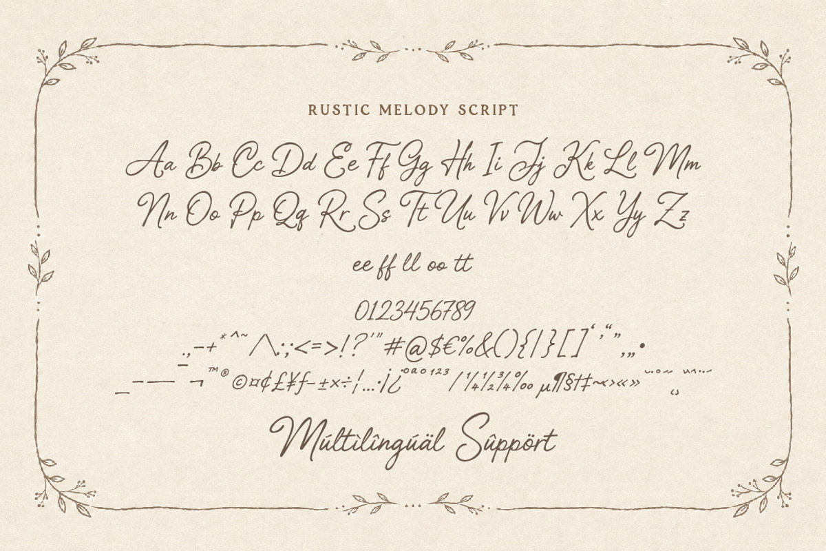 Rustic Melody - Handmade Font Duo, a Script Font by Typebae (Photo 8 of 9)