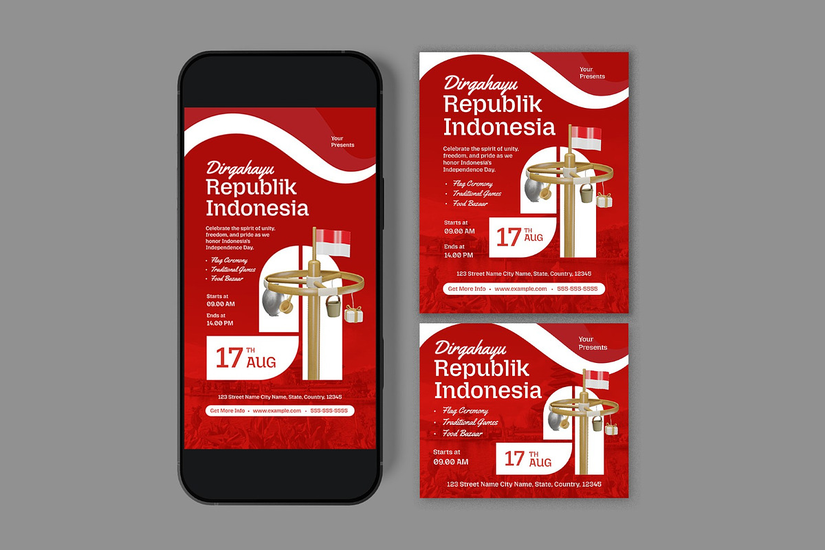 Dirgahayu Republik Indonesia Flyer, a Flyer Template by graphicook (Photo 3 of 3)