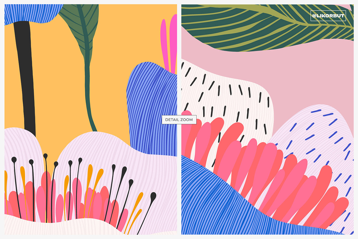 Naive Abstract Flower Market Pattern, a Pattern Graphic by likorbut (Photo 5 of 14)