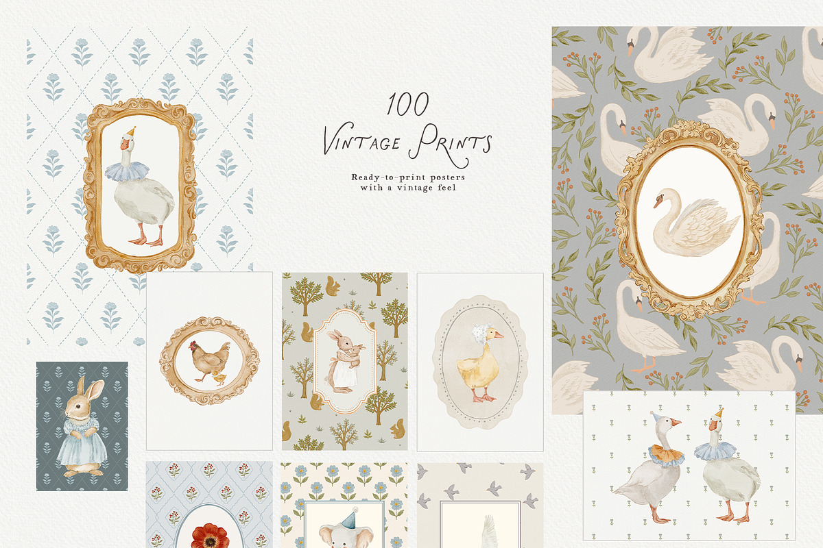 The Gentle Storybook Vintage Prints, a Background Graphic by Muse Artist (Photo 23 of 26)