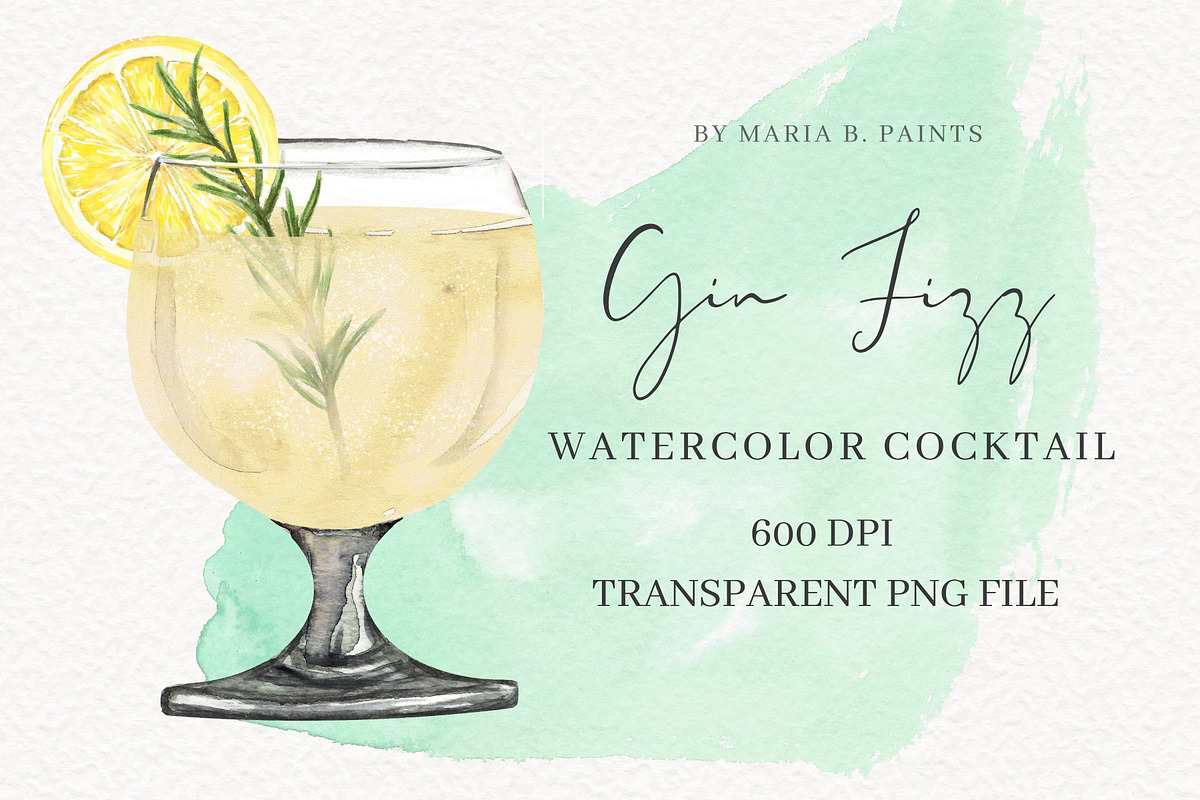 Watercolor Cocktail Illustration Set, an Illustration by Maria B. Paints (Photo 14 of 33)
