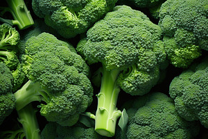 Background of green ripe broccoli, a Food & Drink Photo by AlyaAnd
