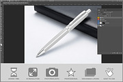 Ballpoint Pen Positioned Diagona PSD, a Pens & Pencil Mockup by Bruno's Shop (Thumbnail 2 of 3)