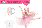 Pink Ballerina Clipart, Cute ballet, a Person Illustration by VM PARTYS  BY TAIRUMA (Thumbnail 5 of 10)