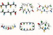 Christmas Lights Sublimation Clipart, an Illustration by OK Design (Thumbnail 3 of 5)