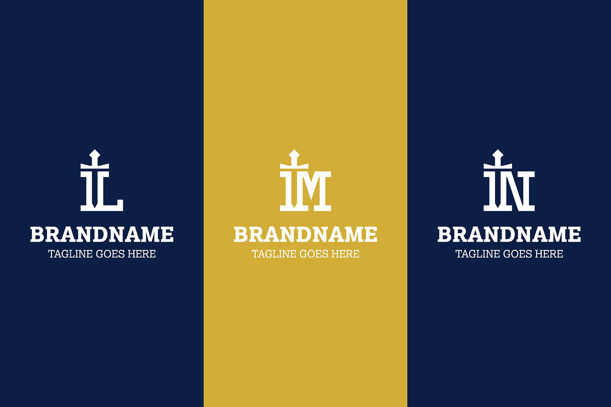 Letter L M N Sword Luxury Logo Set, a Branding & Logo Template by Pray Art Design Studio (Photo 2 of 2)