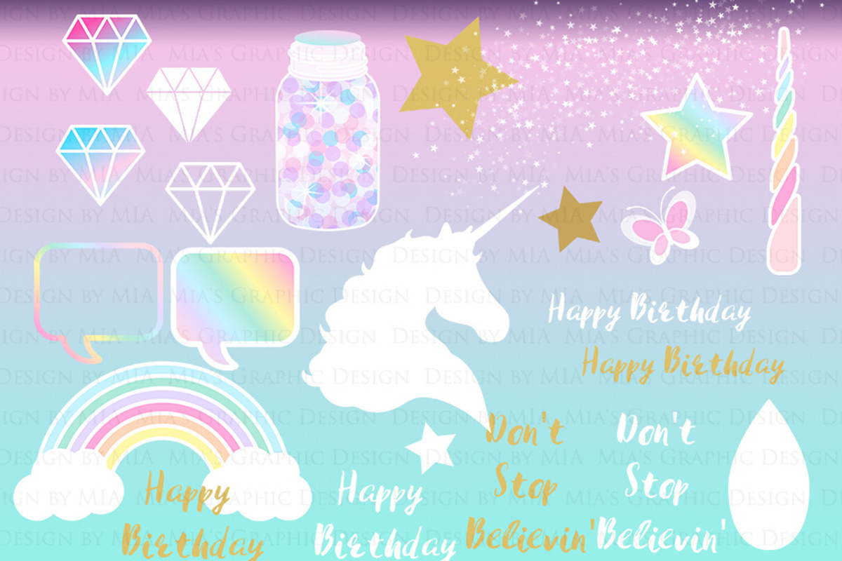 Magical Unicorns, Einhorn, White, an Illustration by Mia's Graphic Design (Photo 6 of 9)