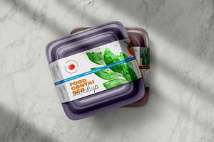 Plastic Food Container Mockup