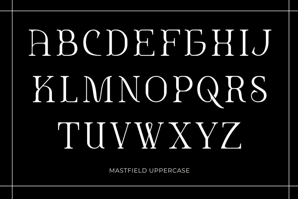 Mastfield - Modern Display Font, a Symbol Font by Sronstudio (Photo 13 of 18)