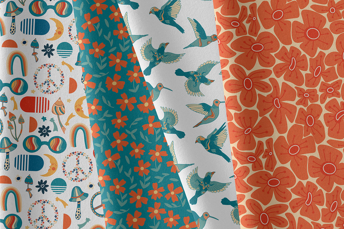Retro 70s Seamless Patterns vol 1, a Pattern Graphic by mila_leev (Photo 9 of 10)