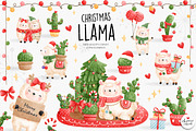 Christmas llama clipart, an Animal Illustration by Chonnieartwork (Thumbnail 1 of 8)