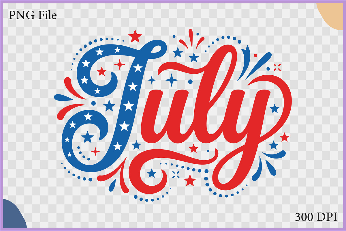 Patriotic 4th of July Lettering SVG, an Object Illustration by Gfx Expert Team (Photo 2 of 3)