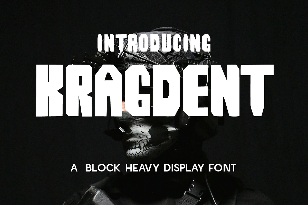 Kragdent - Block Heavy Display, a Font by Indotype Foundry (Photo 1 of 10)